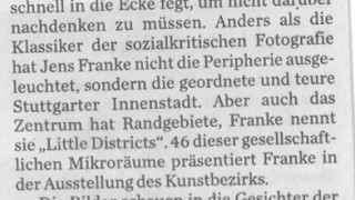 Artikel „Frankes Welten" über Jens Franke in der Stuttgarter Zeitung, 2014